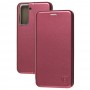 Чехол книжка Premium для Samsung Galaxy S21 (G991) бордовый