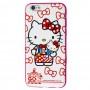 Чохол Hello Kitty для iPhone 6 рожево-червоний