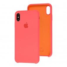 Чехол silicone case для iPhone Xs Max peach