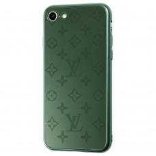 Чехол для iPhone 7 / 8 / SE 20 glass LV зеленый