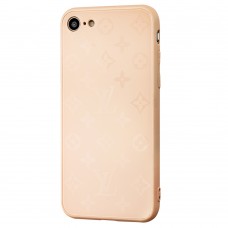 Чехол для iPhone 7 / 8 / SE 20 glass LV персиковый
