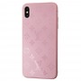 Чохол для iPhone Xs Max glass LV рожевий