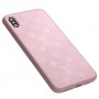 Чехол для iPhone Xs Max glass LV розовый