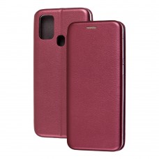 Чехол книжка Premium для Samsung Galaxy M31 (M315) бордовый