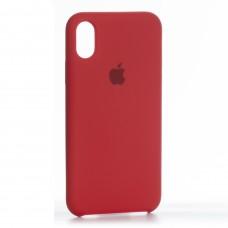 Чехол silicone case для iPhone X rose red