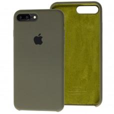 Чехол Silicone для iPhone 7 Plus / 8 Plus case темно-оливковый