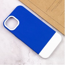 Чехол для iPhone 12 / 12 Pro Bichromatic navy blue / white