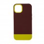 Чехол для iPhone 13 Bichromatic brown burgundy / yellow