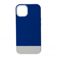 Чехол для iPhone 13 Bichromatic navy blue / white