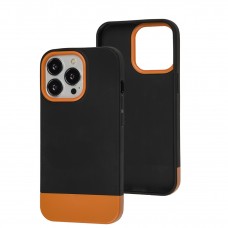 Чехол для iPhone 13 Pro Bichromatic black/orange
