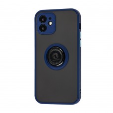 Чехол для iPhone 12 LikGus Edging Ring camera синий 