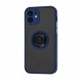Чохол для iPhone 12 LikGus Edging Ring camera синій