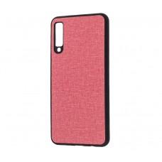 Чехол для Samsung Galaxy A7 2018 (A750) Hard Textile розовый