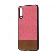 Чохол для Samsung Galaxy A7 2018 (A750) Hard Textile рожево-коричневий