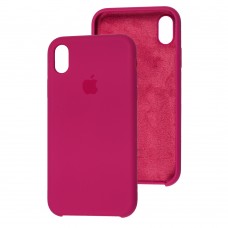 Чехол silicone case для iPhone Xr pomegranate