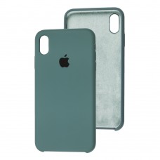 Чехол silicone case для iPhone Xs Max grandma ash