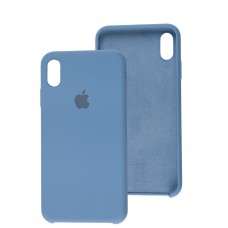 Чехол silicone case для iPhone Xs Max azure blue