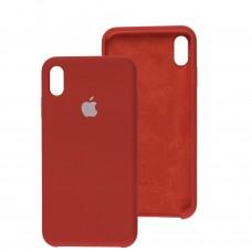 Чехол silicone case для iPhone Xs Max china red
