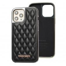 Чехол для iPhone 12 Pro Max Puloka leather case черный