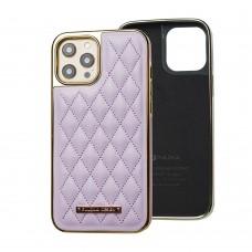 Чехол для iPhone 12 Pro Max Puloka leather case фиолетовый
