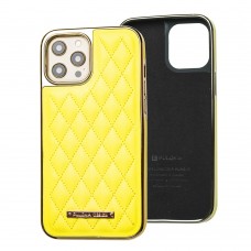 Чохол для iPhone 12 Pro Max Puloka leather case yellow