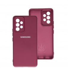 Чехол для Samsung Galaxy A53 (A536) Silicone Full camera бордовый / marsala