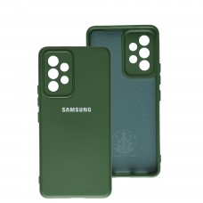 Чехол для Samsung Galaxy A53 (A536) Silicone Full camera зеленый / dark green