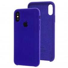 Чохол Silicone для iPhone X / Xs case shine blue
