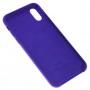 Чохол Silicone для iPhone X / Xs case shine blue