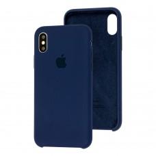 Чехол Silicone для iPhone X / Xs Premium case midnight blue