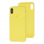 Чехол для iPhone X / Xs Silicone Full bright yellow 