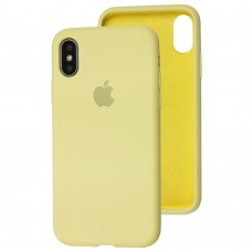 Чехол для iPhone X / Xs Silicone Full желтый / mellow yellow  