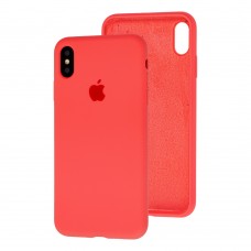 Чохол для iPhone X / Xs Silicone Full оранжевий / electric orange