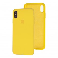 Чехол для iPhone X / Xs Silicone Full canary yellow