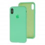 Чехол для iPhone X / Xs Silicone Full зеленый / spearmint