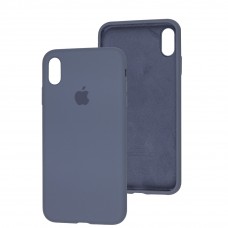 Чехол для iPhone Xs Max Silicone Full серый / lavender gray