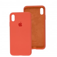 Чохол для iPhone Xs Max Silicone Full кавуновий / watermelon red