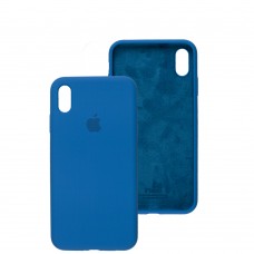 Чехол для iPhone Xs Max Silicone Full голубой 