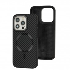Чехол для iPhone 14 Pro Berlia Armor Carbon MagSafe black