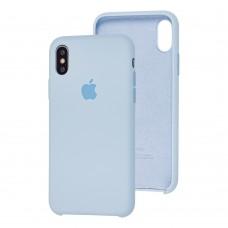 Чехол Silicone для iPhone X / Xs Premium case sky blue