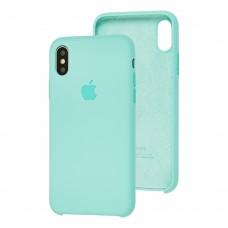 Чехол Silicone для iPhone X / Xs Premium case marine green