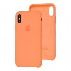 Чехол Silicone для iPhone X / Xs Premium case peach