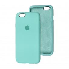 Чехол для iPhone 6 / 6s Silicone Full бирюзовый / marine green