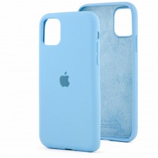 Чехол для iPhone 11 Silicone Full голубой / cornflower