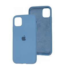 Чехол для iPhone 11 Silicone Full голубой / cornflower