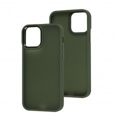 Чехол для iPhone 11 Metal Bezel темно-зеленый