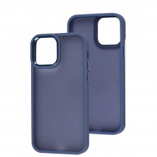 Чохол для iPhone 12 / 12 Pro Metal Bezel синій