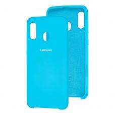 Чехол для Samsung Galaxy A20 / A30 Silky Soft Touch голубой