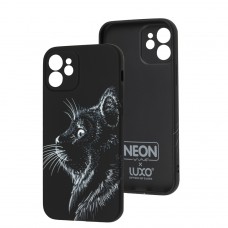 Чехол для iPhone 12 WAVE neon x luxo Wild cat