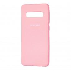 Чехол для Samsung Galaxy S10+ (G975) Silicone cover розовый